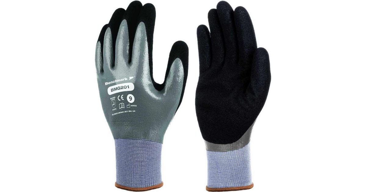 BMG201 Multi Purpose Polyester/Sandy Nitrile Glove (Pack of 10) | Work ...