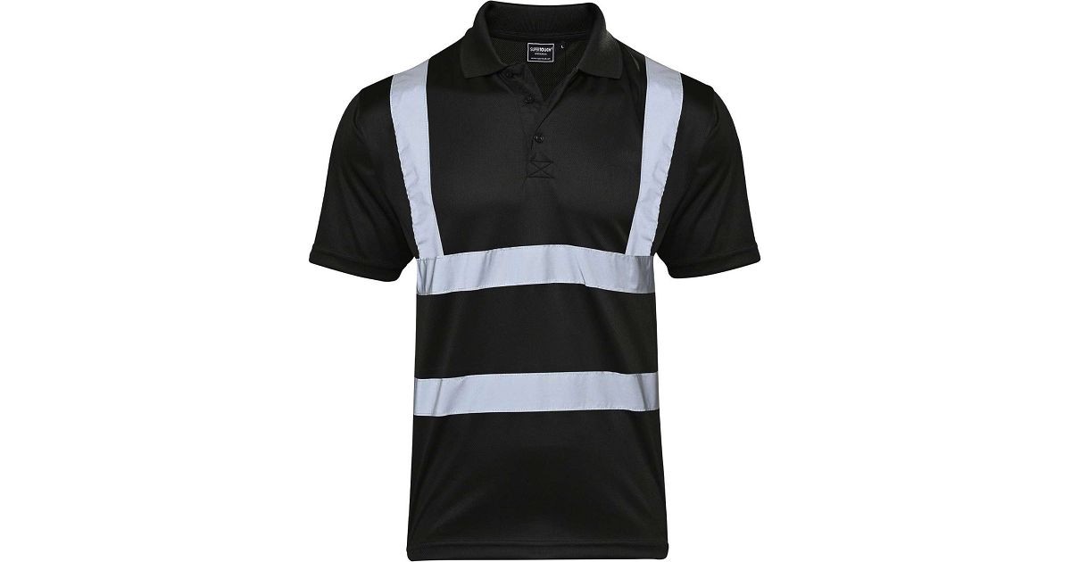 Hi Vis Black Polo Shirt | Work & Wear Direct