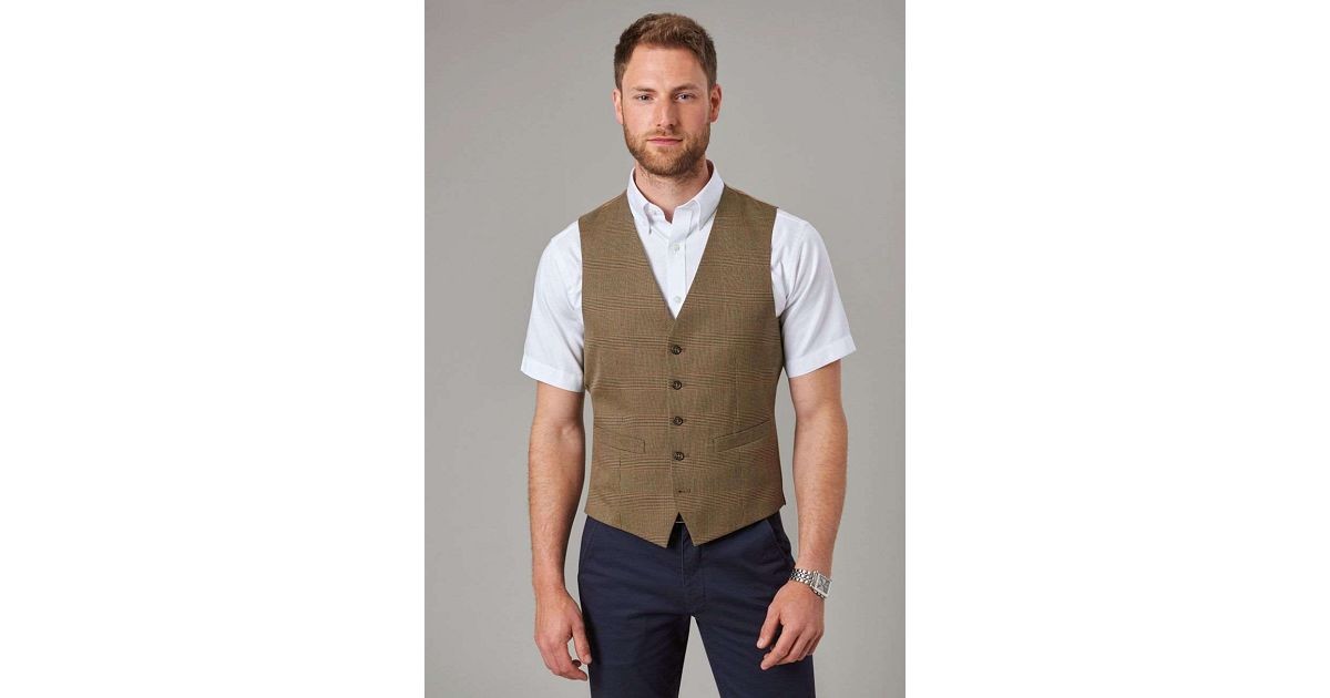 Brook Taverner Emilio Check Waistcoat