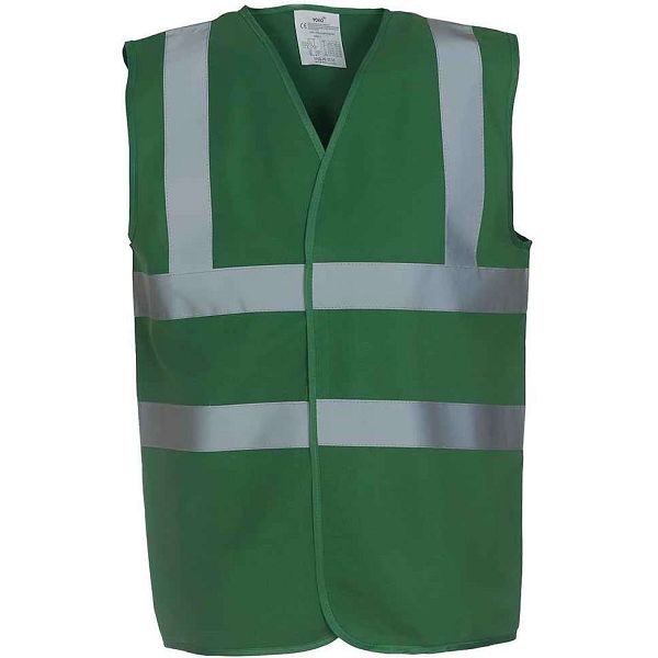 YOKO Hi Vis 2 Band Waistcoat (YK102) HVW100