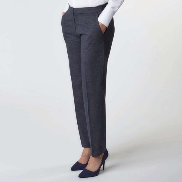 Ladies Cotswold collections wool blend check trousers