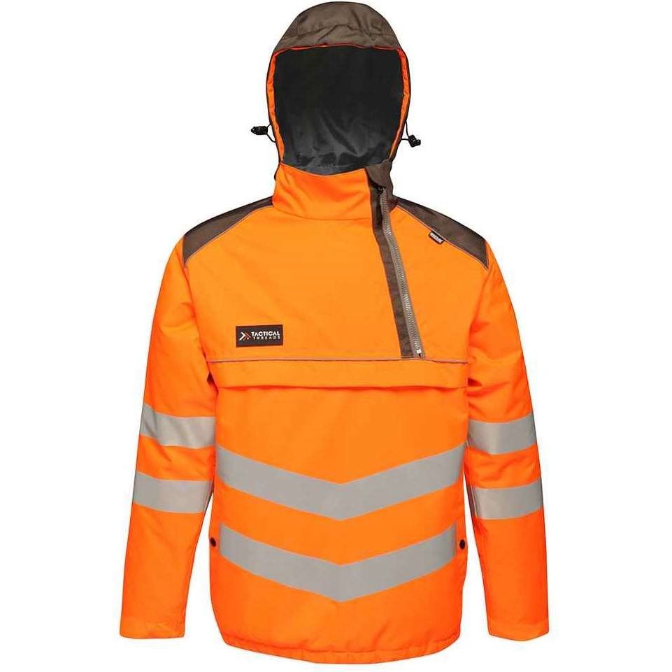 Regatta High Vis Overhead Bomber Jacket TS011 (TRA316) Orange/Grey