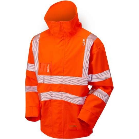 Leo Dartmoor  EcoViz 10K Performance+ Breathable Bomber Jacket Orange