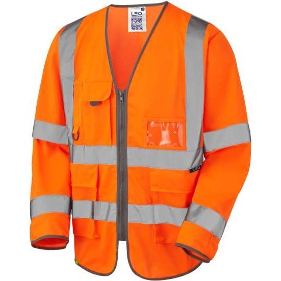 Leo Wrafton ISO 20471 Class 3 Sleeved Superior Waistcoat Orange