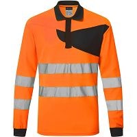 Portwest Hi-Vis Polo Shirt L/S PW220 - PW2