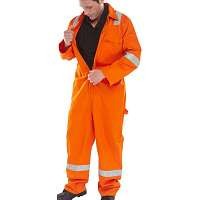 Hi Vis Burgan FR Anti-Static Orange Coverall