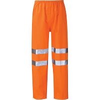 Hi Vis Thor Waterproof Orange Breathable Rail Spec Over Trousers (Pro Rail Black Knight) - HVTRB01