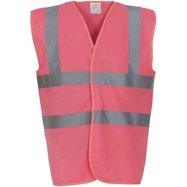 YOKO Hi Vis 2 Band Waistcoat (YK102) HVW100