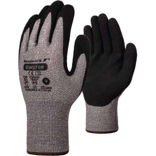 BMG758 Cut D High Strength Nylon/Nitrile Sandy Finish Glove (Pack of 10 ...