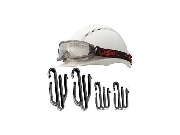 Hard hat sales goggle clip