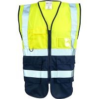 Class 1 Superior Waistcoat Yellow/Navy