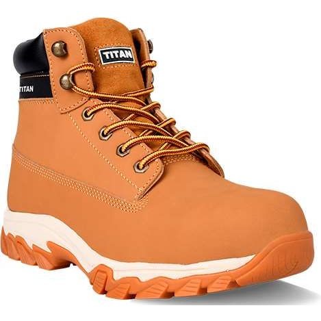 Titan Jaguar Nubuck Leather S3 Safety Boots Honey