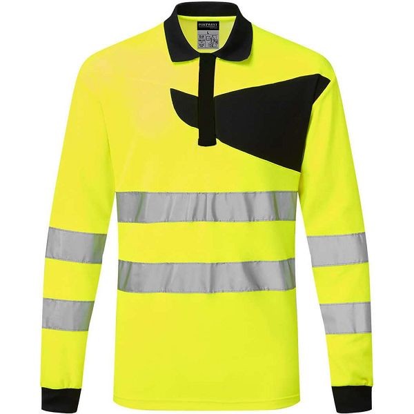 Portwest Hi-Vis Polo Shirt L/S PW220 - PW2